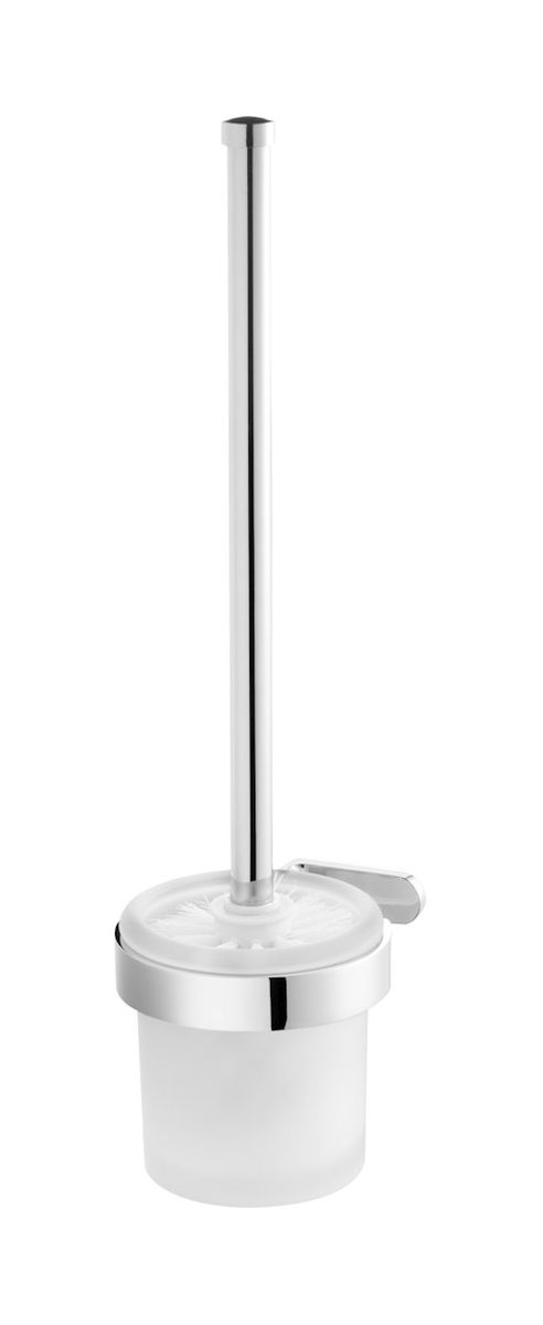 BISK Natura brosse wc à visser chrome-verre 04308