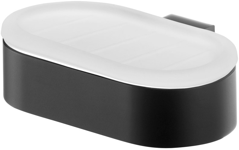 BISK Futura black porte-savon mural noir-blanc 02954