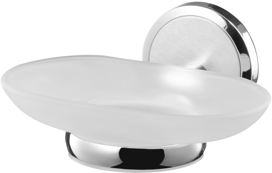 BISK Sensation porte-savon mural chrome-blanc 03091