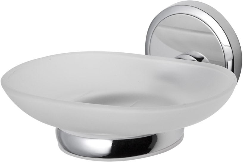 BISK Seduction porte-savon mural chrome-blanc 03580