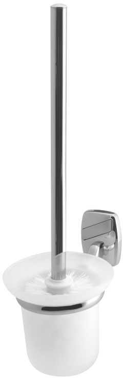 BISK Oregon brosse wc à visser chrome-verre 79716