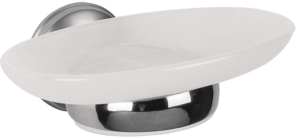 BISK Dakota porte-savon mural chrome-blanc 71550