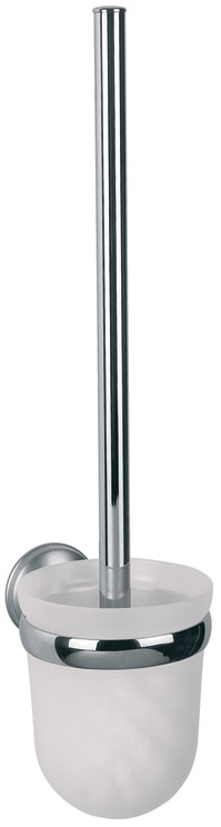 BISK Dakota brosse wc à visser chrome-verre-satin 71750