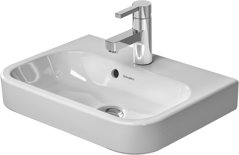 Duravit Happy D.2 lavabo 50x36 cm semi-circulaire de meuble blanc 07105000001