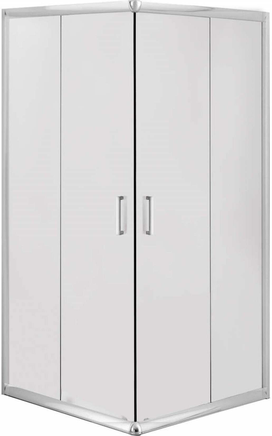 Deante Funkia cabine de douche 80x80 cm carrée chrome brillant/verre mat KYC_642K