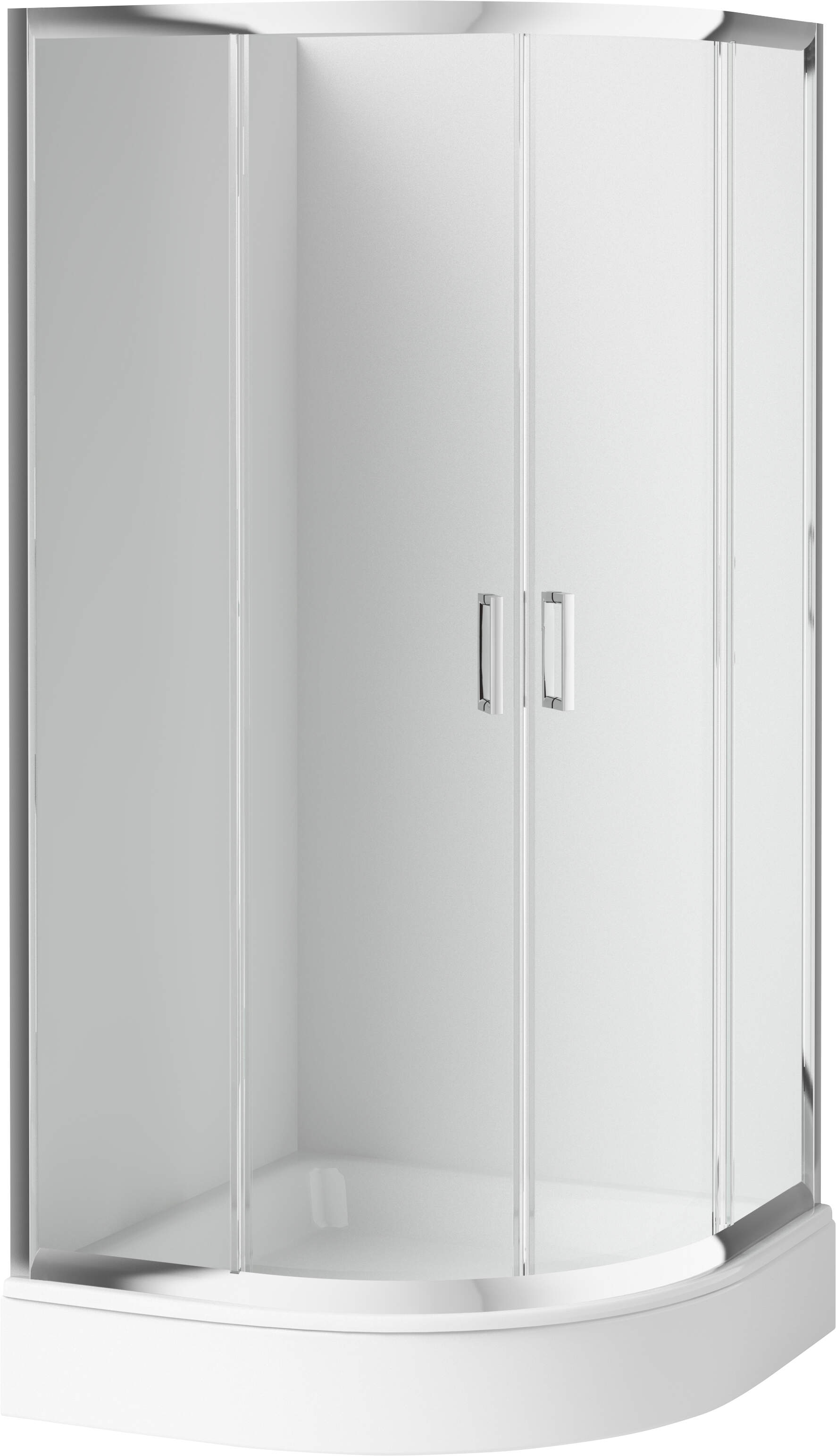 Deante Funkia cabine de douche 90x90 cm semi-circulaire chrome brillant/verre transparent KYP_051K