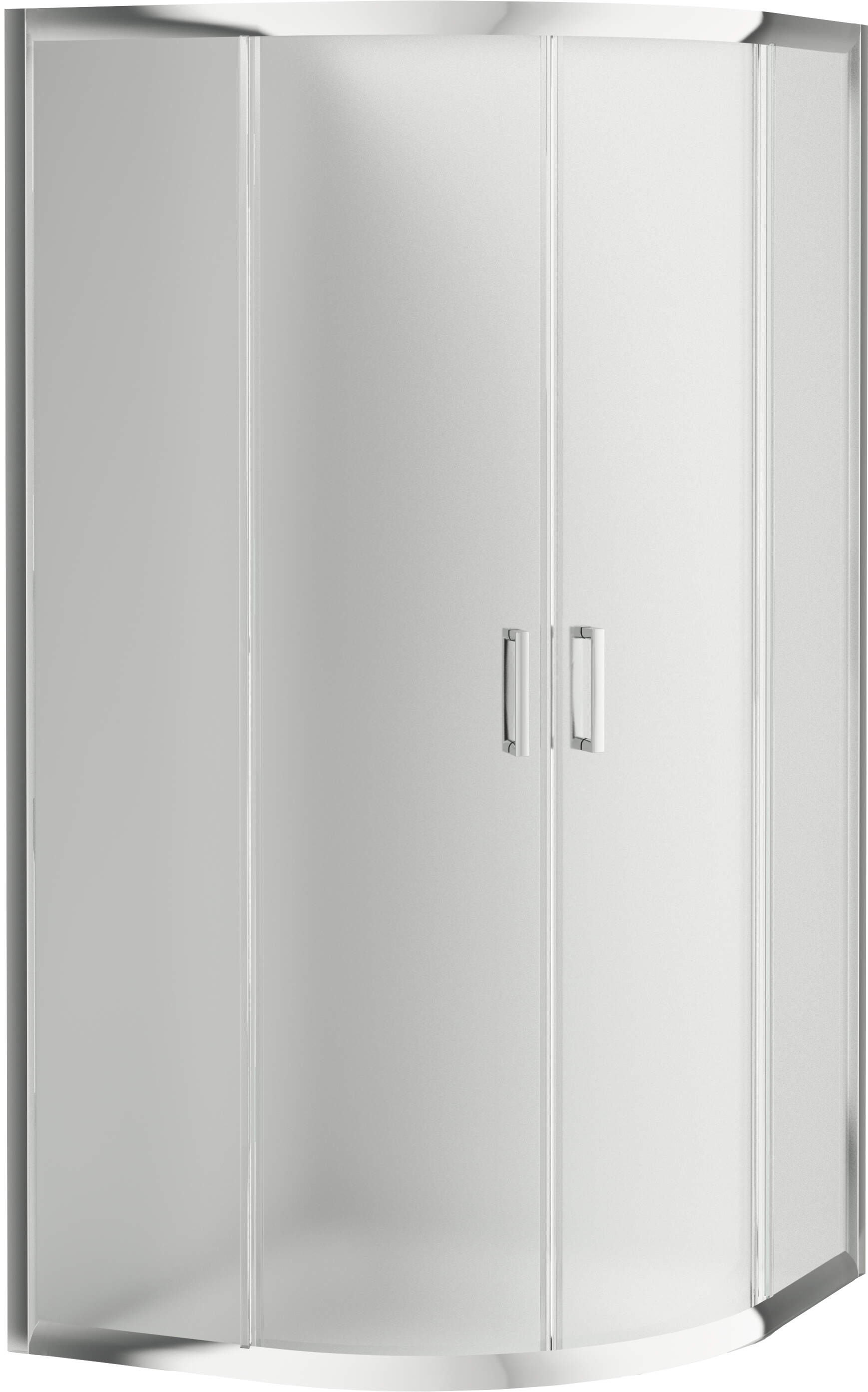 Deante Funkia cabine de douche 90x90 cm semi-circulaire chrome brillant/verre mat KYP_651K