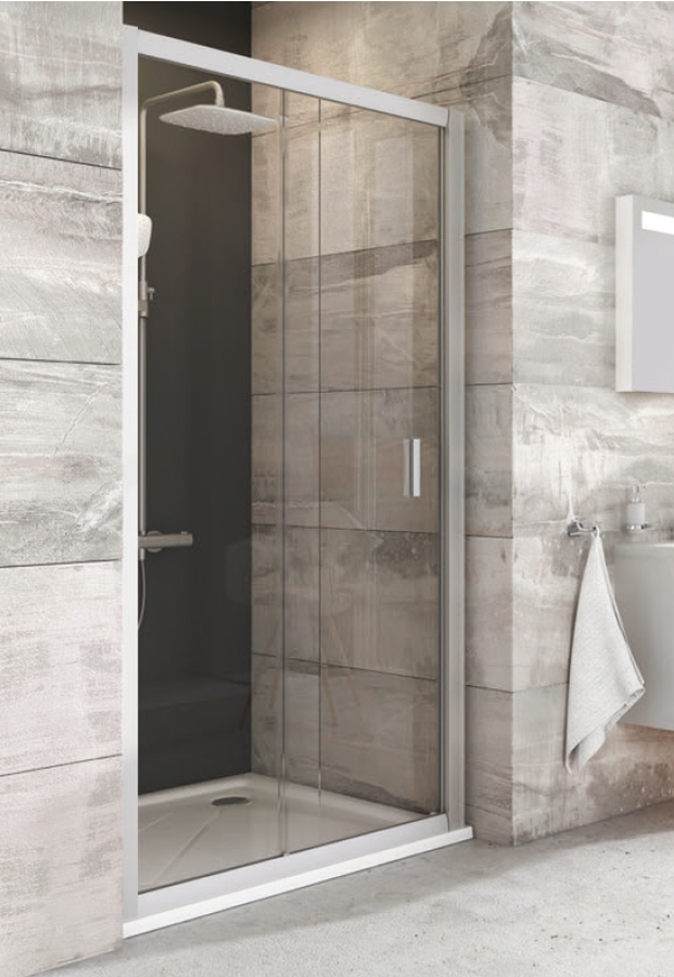 Ravak Blix porte de douche 100 cm coulissant blanc brillant/verre transparent 0PVA0100Z1