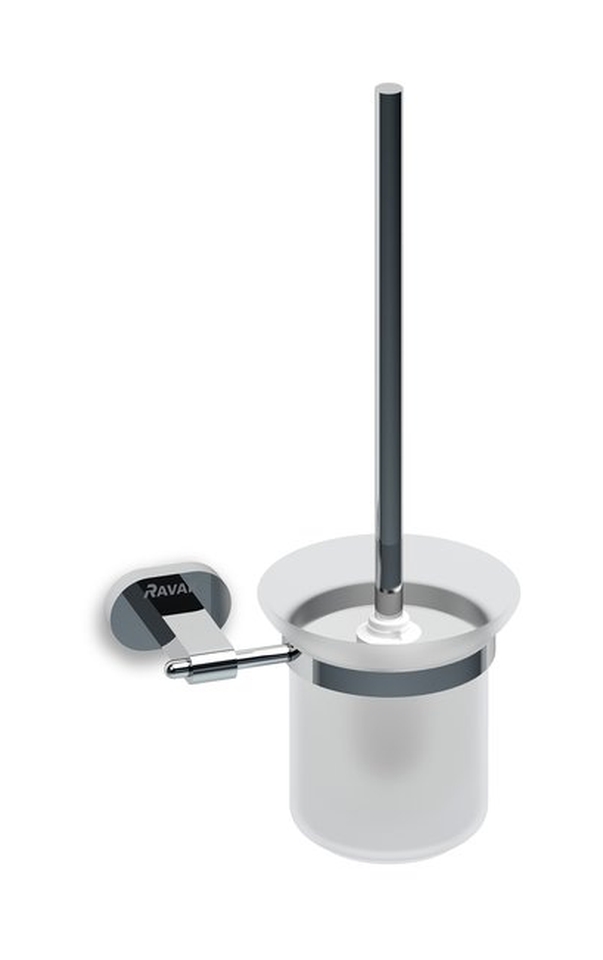 Ravak Chrome brosse wc à visser chrome-verre X07P196