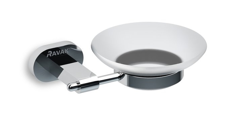 Ravak Chrome porte-savon mural chrome-blanc X07P187