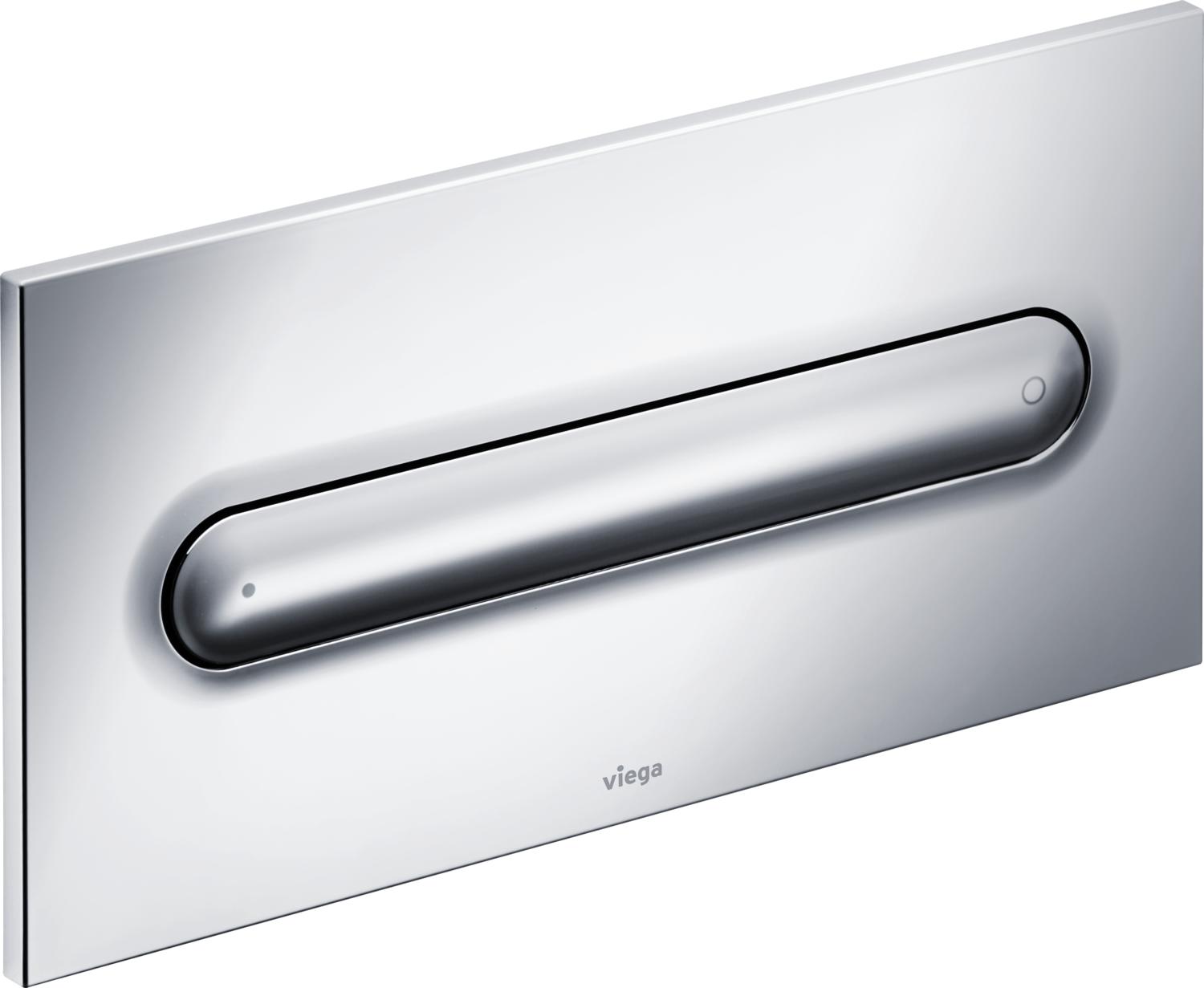 Viega Visign bouton de chasse d'eau pour WC chrome brillant 597115