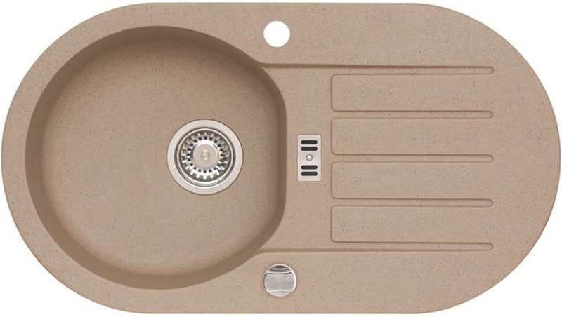 Alveus Niagara évier en granit 77.5x43.5 cm beige 1124055
