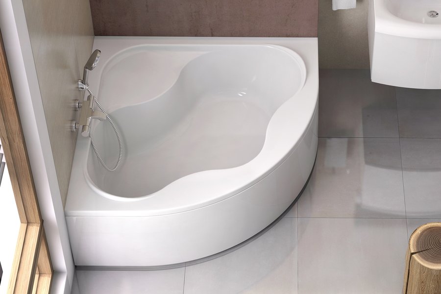 Set baignoire d’angle Ravak Gentiana CG01000000, siphon de baignoire Viega Simplex 495121, GPX2240020