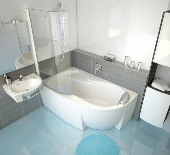 Set baignoire d’angle Ravak Rosa 95 C571000000, siphon de baignoire Viega Simplex 495121, GPX2240140