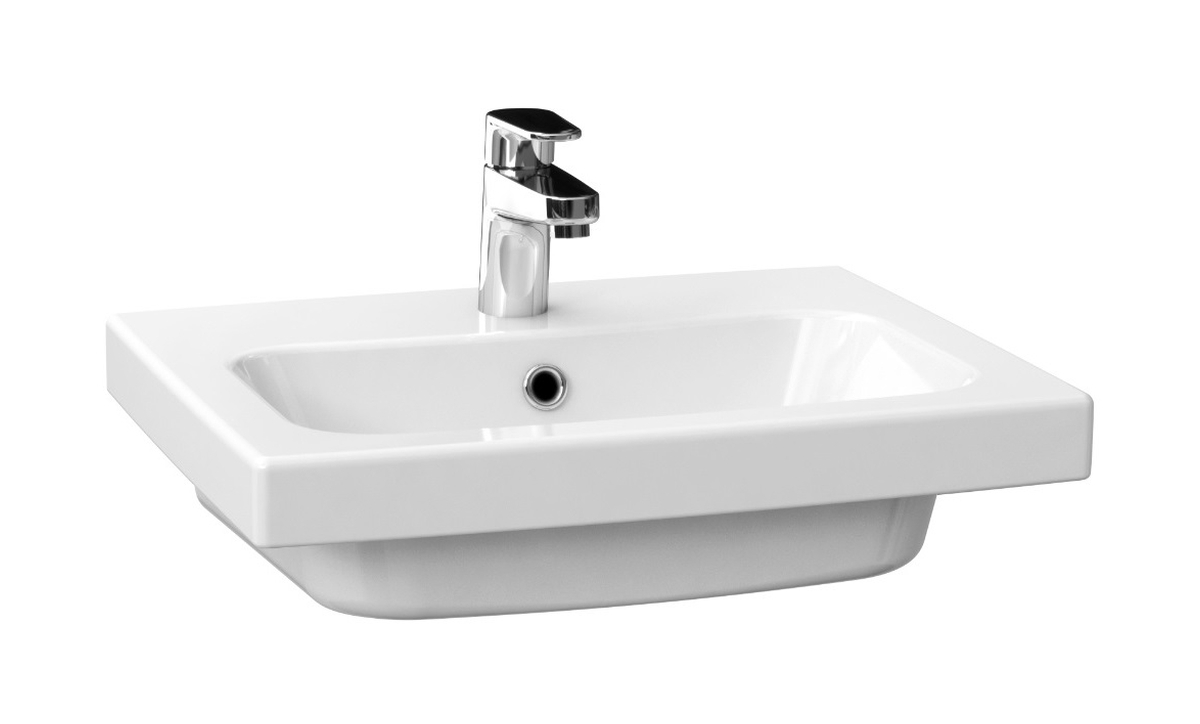 Cersanit Colour lavabo 60x45 cm rectangulaire de meuble blanc brillant K103-007