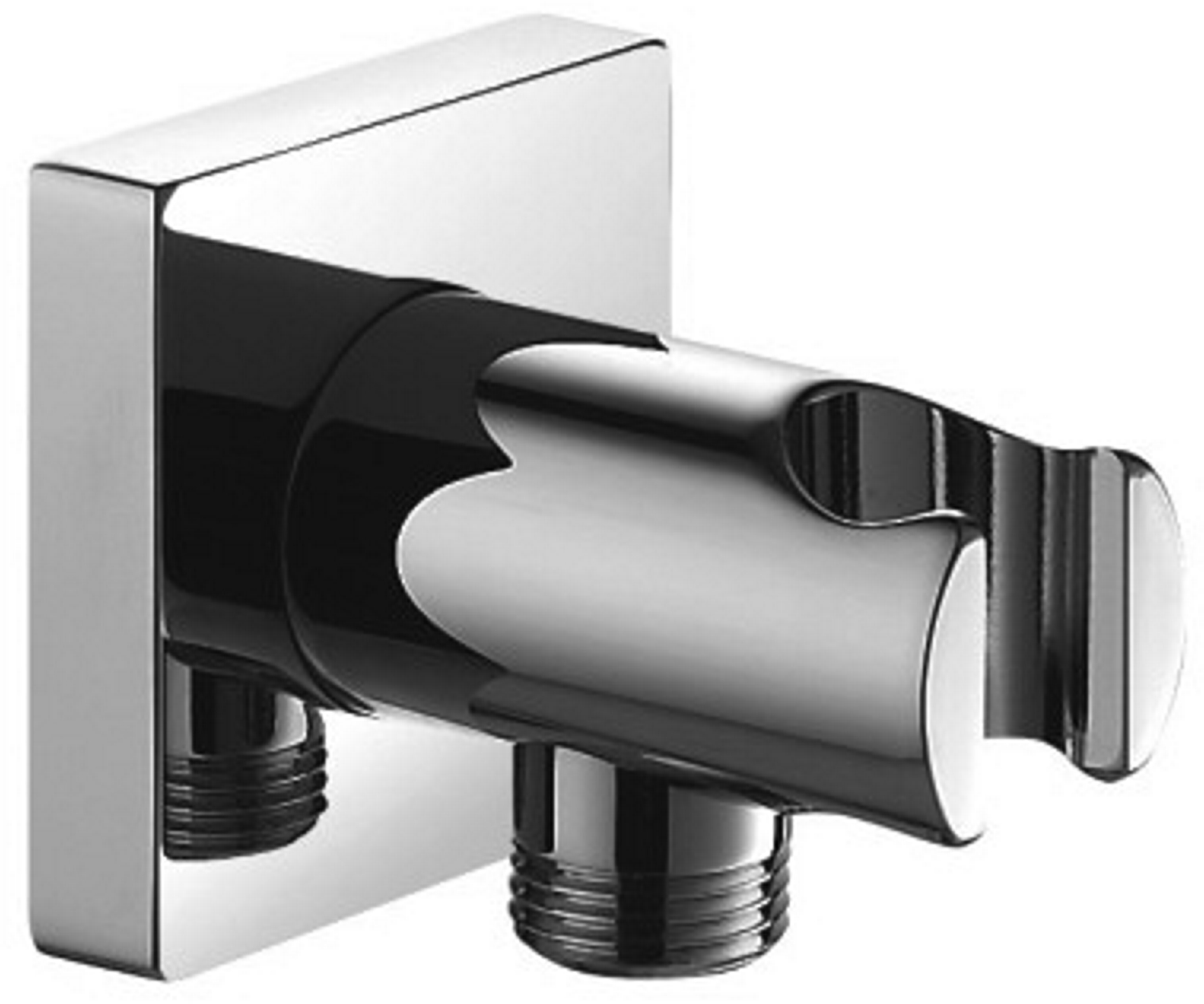 Omnires raccord coudé avec support chrome 8873/KCR