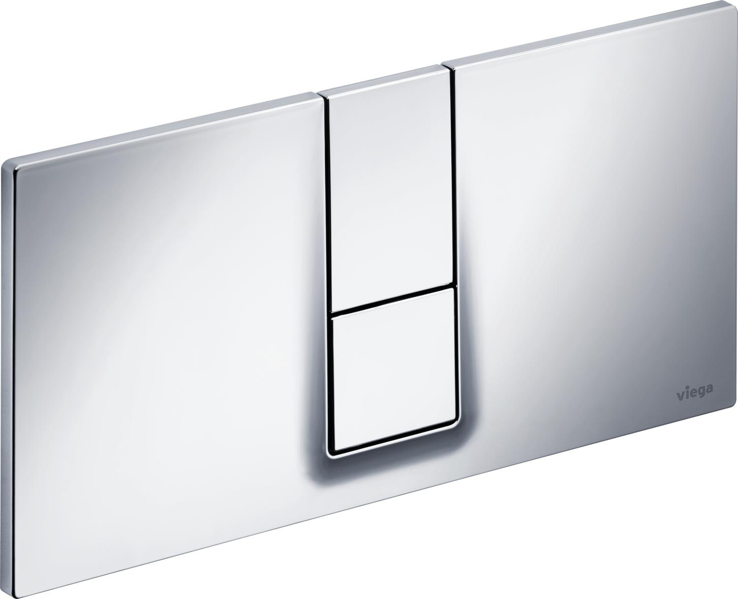 Viega Visign bouton de chasse d'eau pour WC chrome brillant 654696