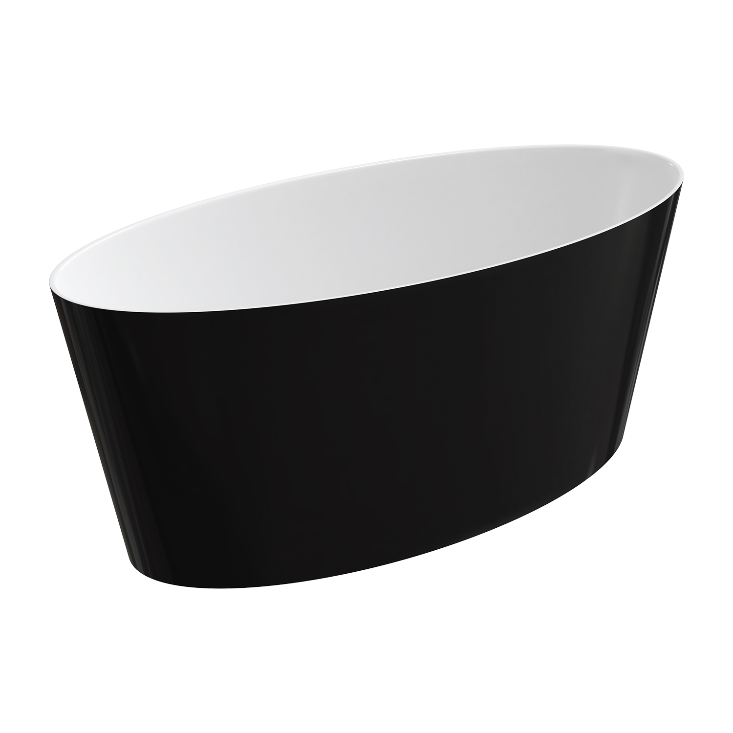 Omnires M+ baignoire autoportante 159x72 cm ovale bicolore ROMA159BCP