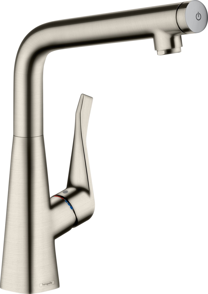 Hansgrohe Metris Select M71 mitigeur de cuisine sur pied acier inoxydable 14883800