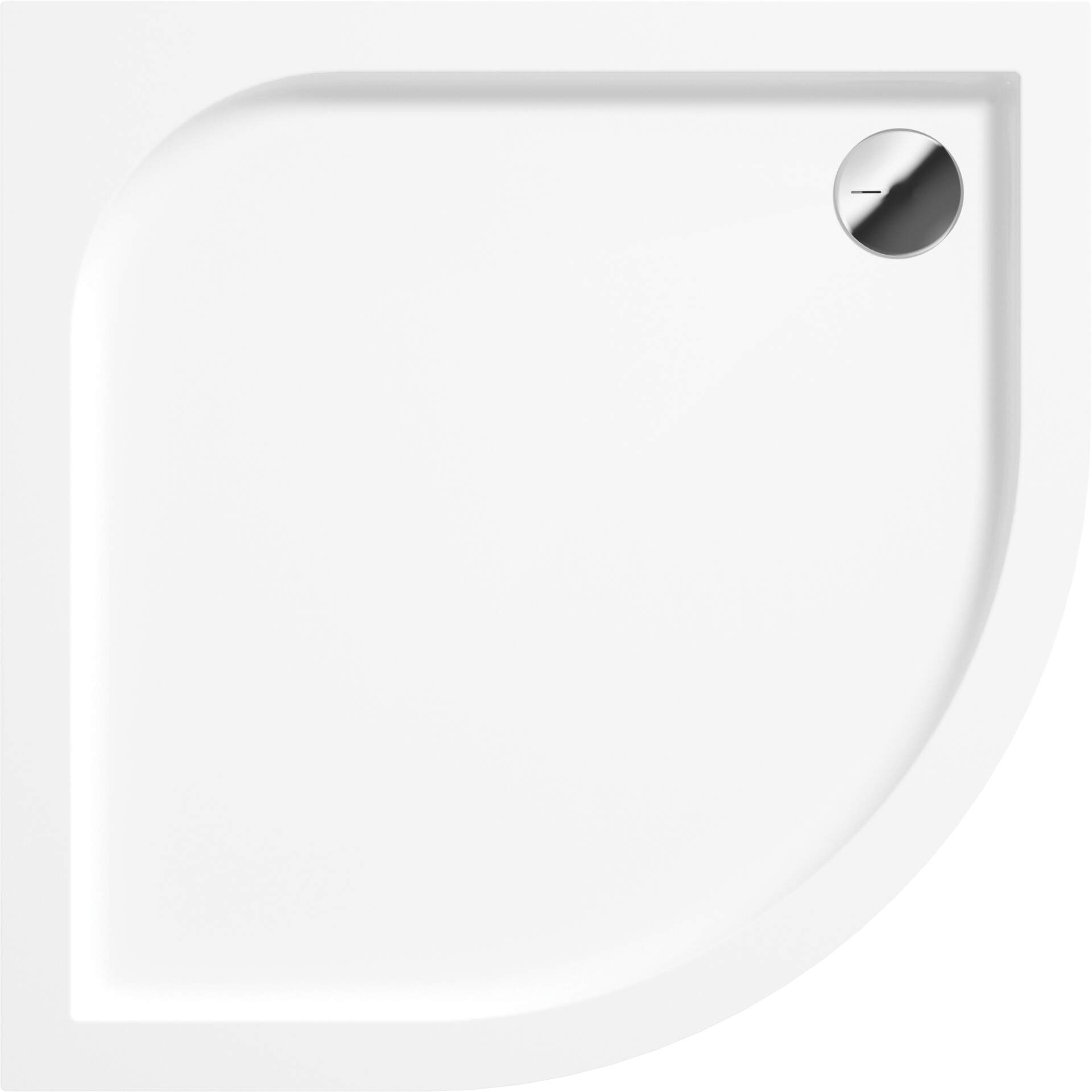 Deante Cubic receveur de douche semi-circulaire 80x80 cm blanc KTK_052B