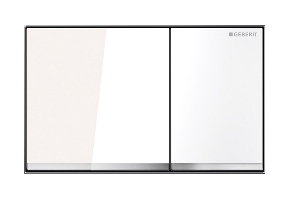 Geberit Omega60 bouton de chasse d'eau pour WC blanc 115.081.SI.1