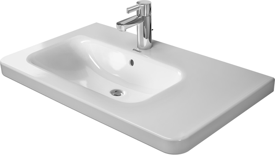 Duravit DuraStyle lavabo 80x48 cm rectangulaire classique-de meuble-avec plateau blanc 23258000001
