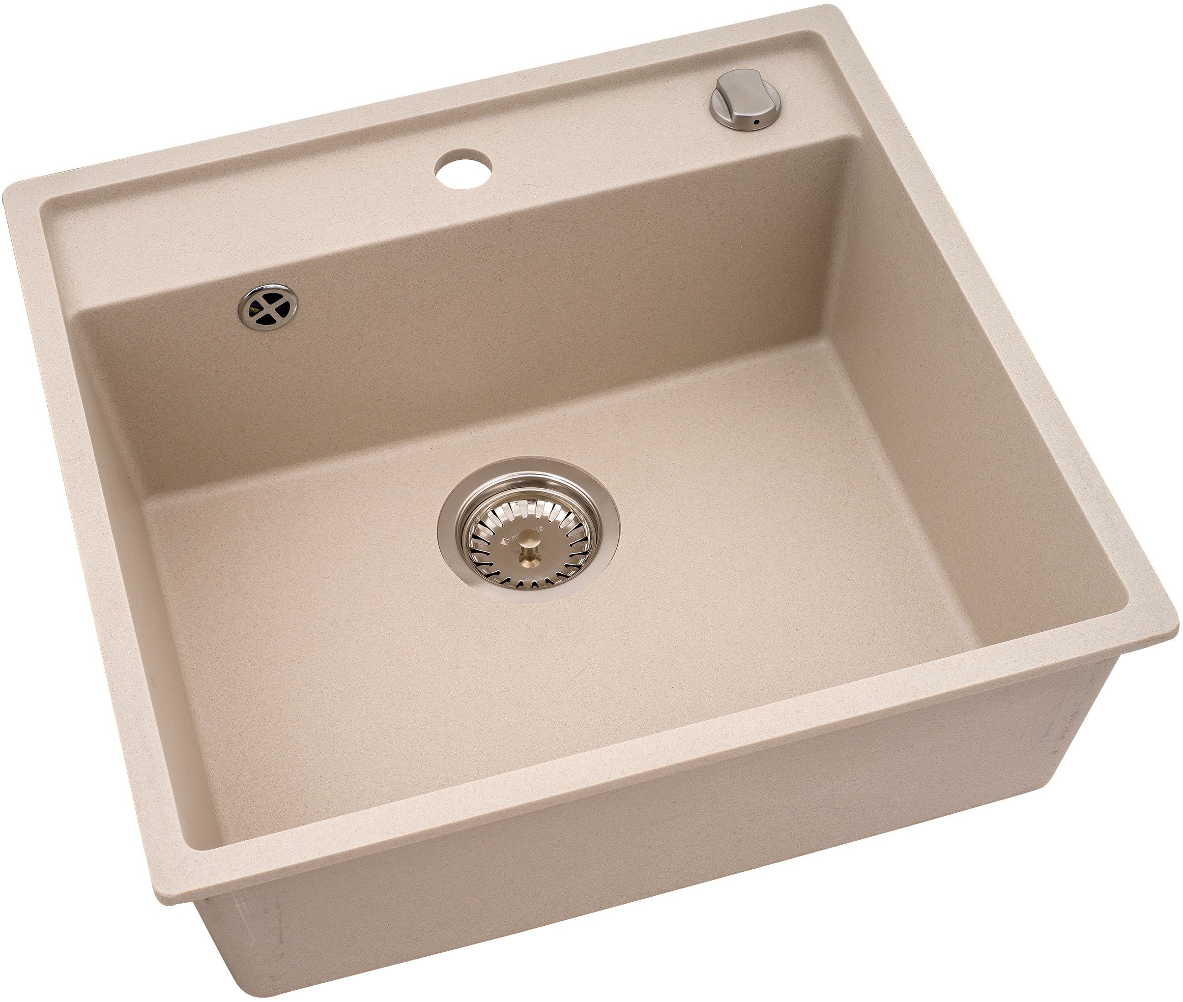 Pyramis Camea évier en granit 53x50 cm beige 070007801