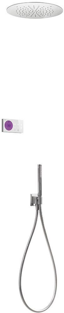 Tres Shower Technology ensemble de douche encastré avec thermostat oui chrome-blanc 092.865.55