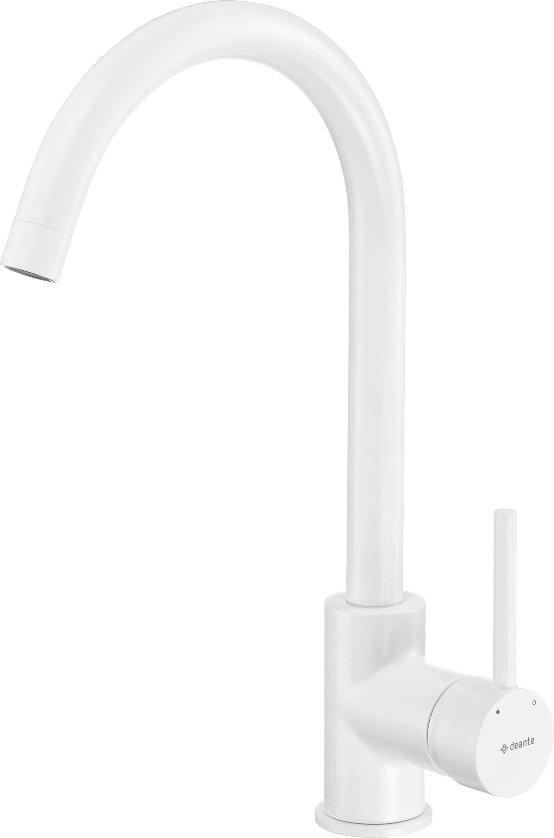 Deante Milin mitigeur de cuisine sur pied blanc BEUW62M