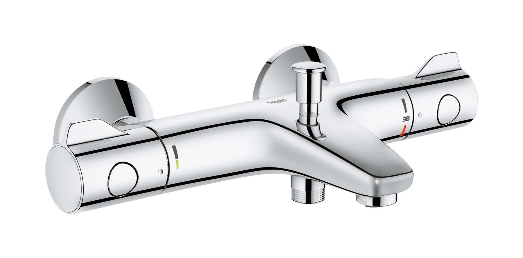 Grohe Grohtherm 800 mitigeur bain-douche murale avec thermostat StarLight Chrome 34576000