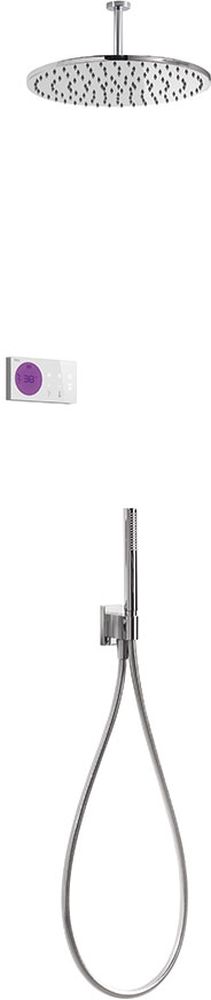 Tres Shower Technology ensemble de douche encastré avec thermostat oui chrome-blanc 092.865.67