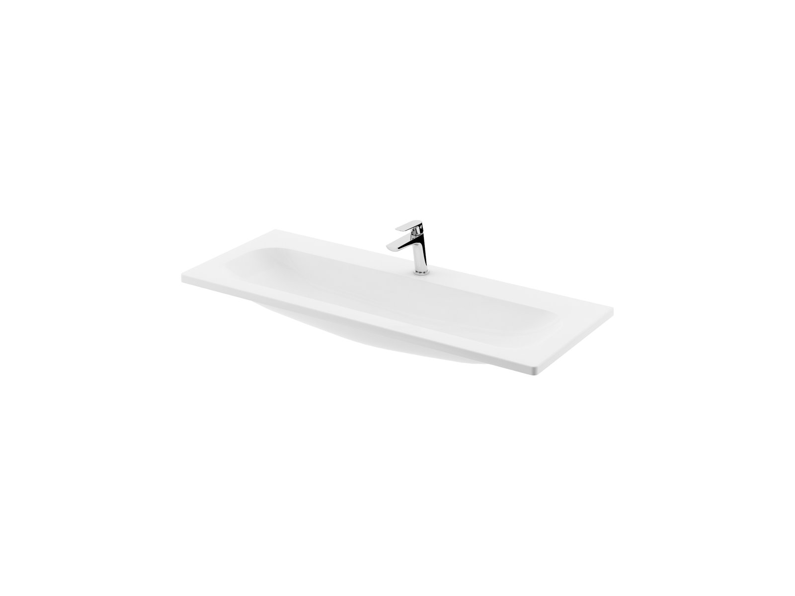 Ravak Clear lavabo 100x38 cm rectangulaire de meuble blanc XJJ01110000