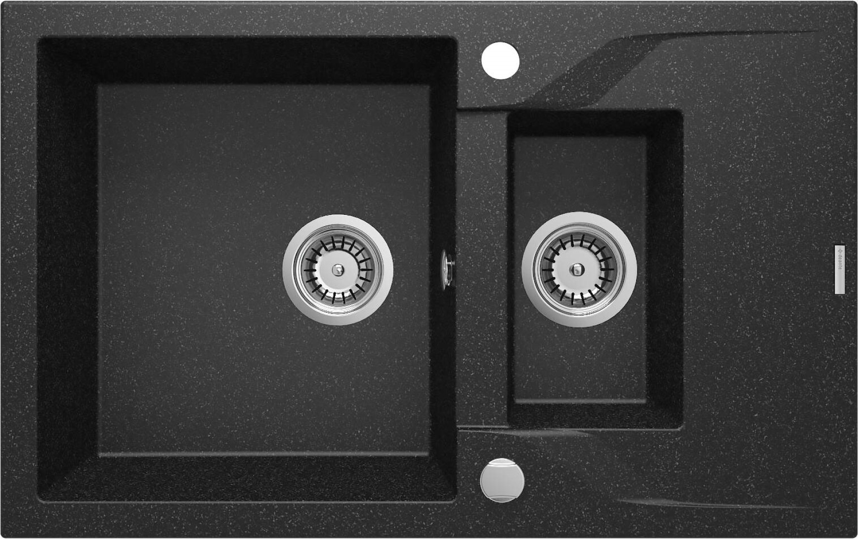 Deante Andante évier en granit 78x49 cm gris/graphite/onyx ZQN_2513