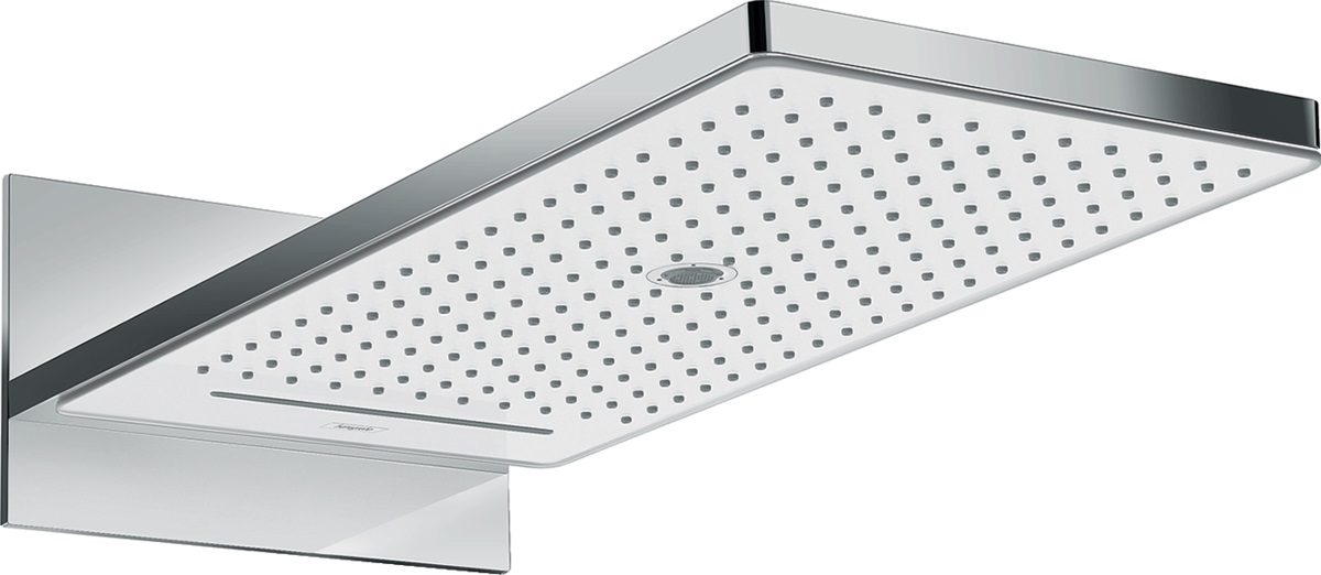Hansgrohe Rainmaker Select douche à effet de pluie 58x26 cm rectangulaire chrome-blanc 24001400