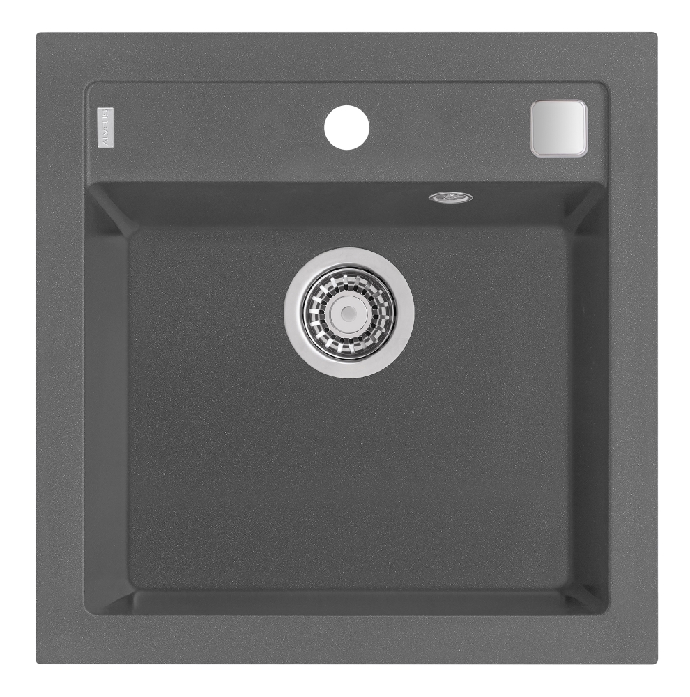 Alveus Formic évier en granit 52x51 cm gris/graphite/onyx 4402004