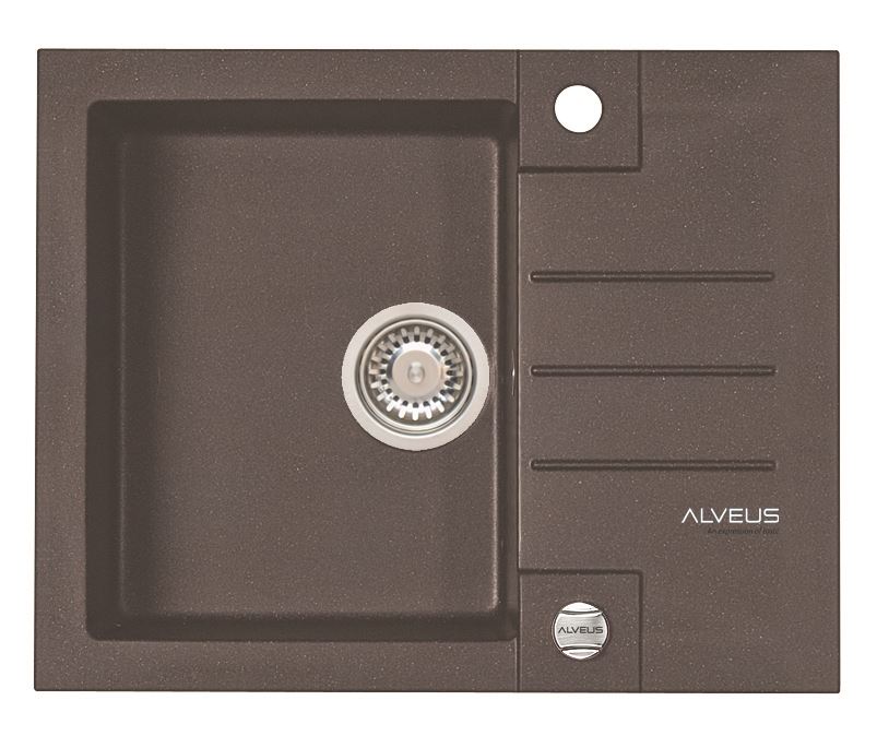Alveus Rock évier en granit 59.5x47.5 cm marron 4213003