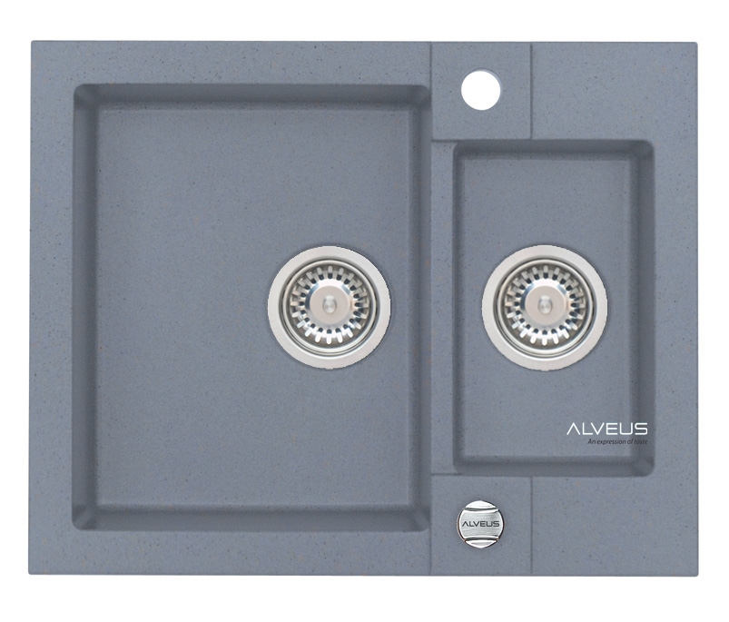 Alveus Rock évier en granit 59.5x47.5 cm gris/graphite/onyx 4218004