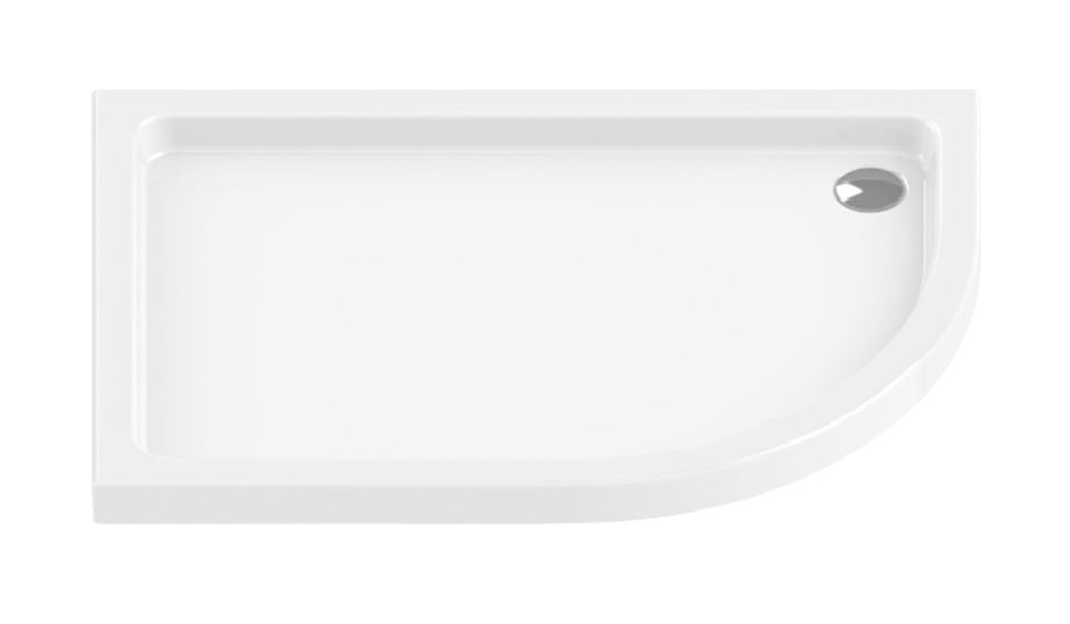 New Trendy Maxima receveur de douche semi-circulaire 120x85 cm blanc B-0336(L)