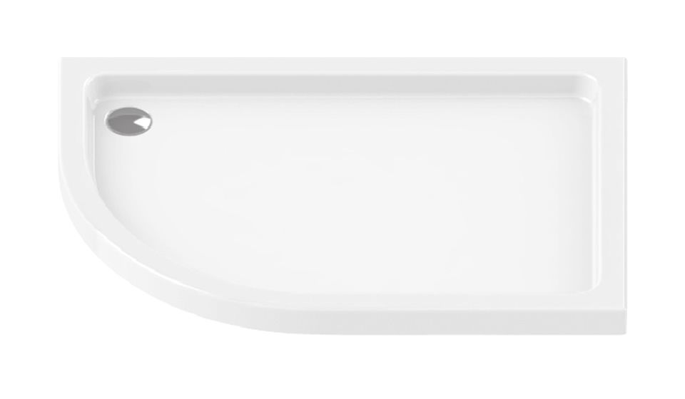 New Trendy Maxima receveur de douche semi-circulaire 120x85 cm blanc B-0239(P)