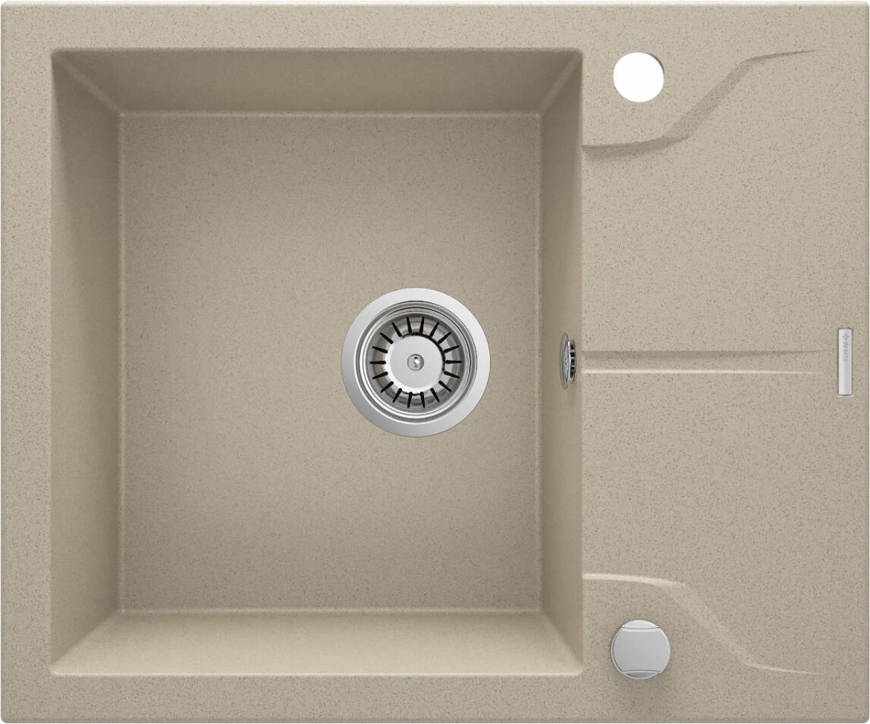 Deante Andante évier en granit 59x49 cm beige ZQN_711A