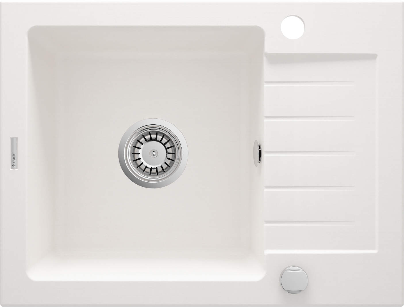 Deante Zorba évier en granit 58x44 cm blanc ZQZ_A11A