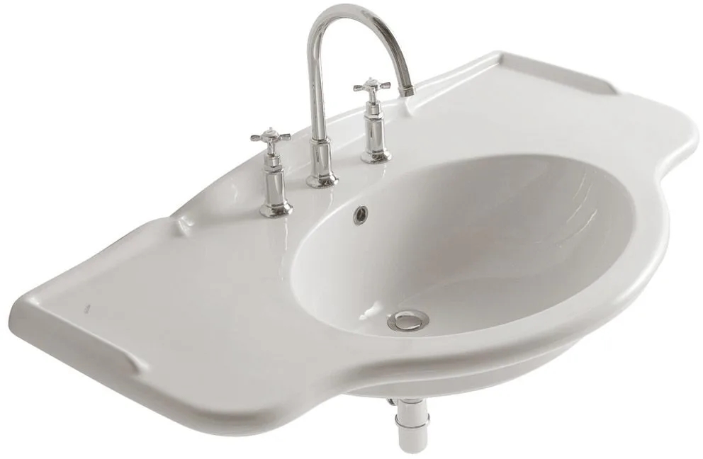 Globo Paestum lavabo 110x60 cm classique-de meuble blanc PA022.BI