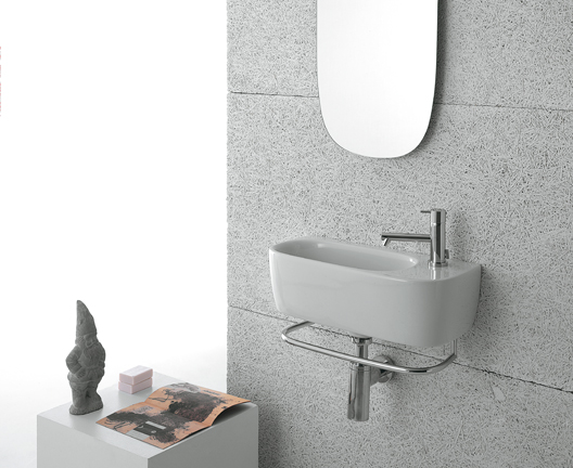 Globo Genesis lavabo 50x22 cm rectangulaire classique blanc brillant GE046.BI