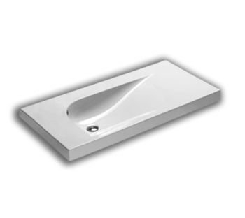 Hatria Grandangolo lavabo 100x50 cm rectangulaire classique blanc brillant Y0VA01