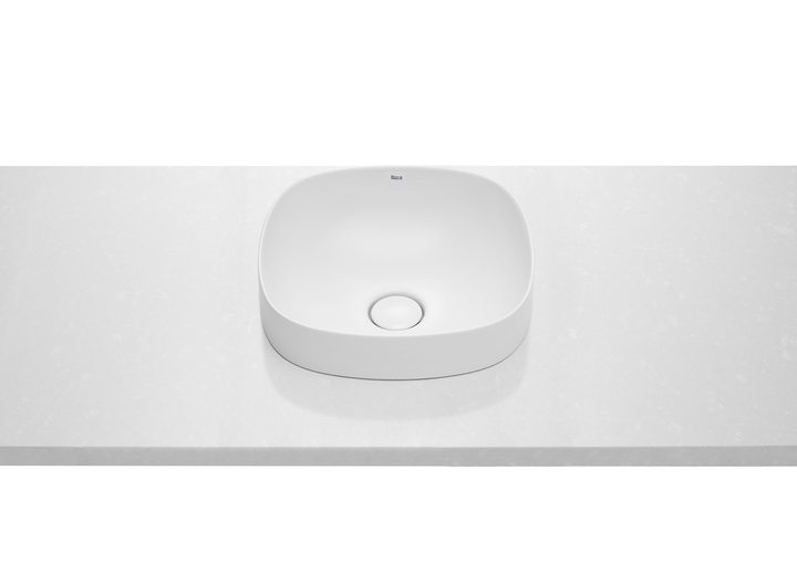 Roca Inspira lavabo 37x37 cm carrée encastrée blanc brillant A32750R000