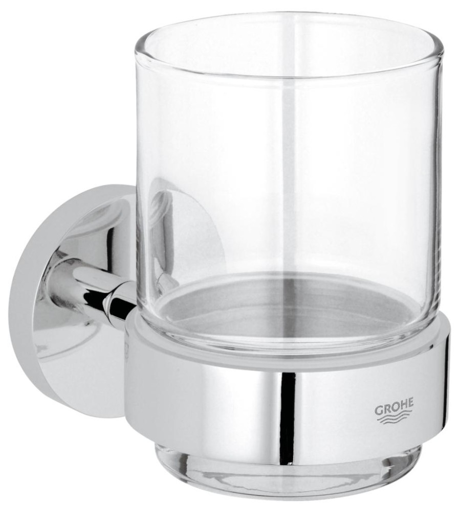 Grohe Essentials gobelet pour brosse à dents transparent-chrome 40447001