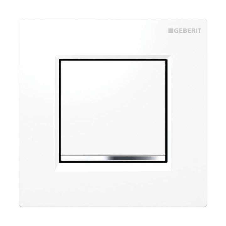Geberit Typ 20 bouton de chasse d'eau pour urinoir chrome brillant-blanc 116.017.KJ.1