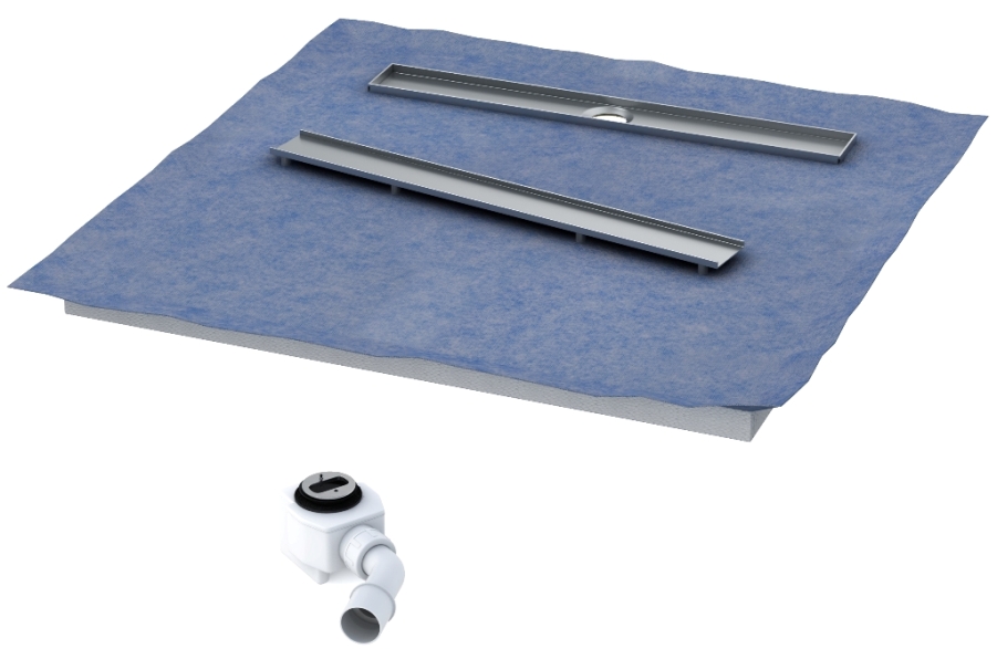 Schedpol Base receveur sous carrelage 80 cm 10.001/OLKB/SL