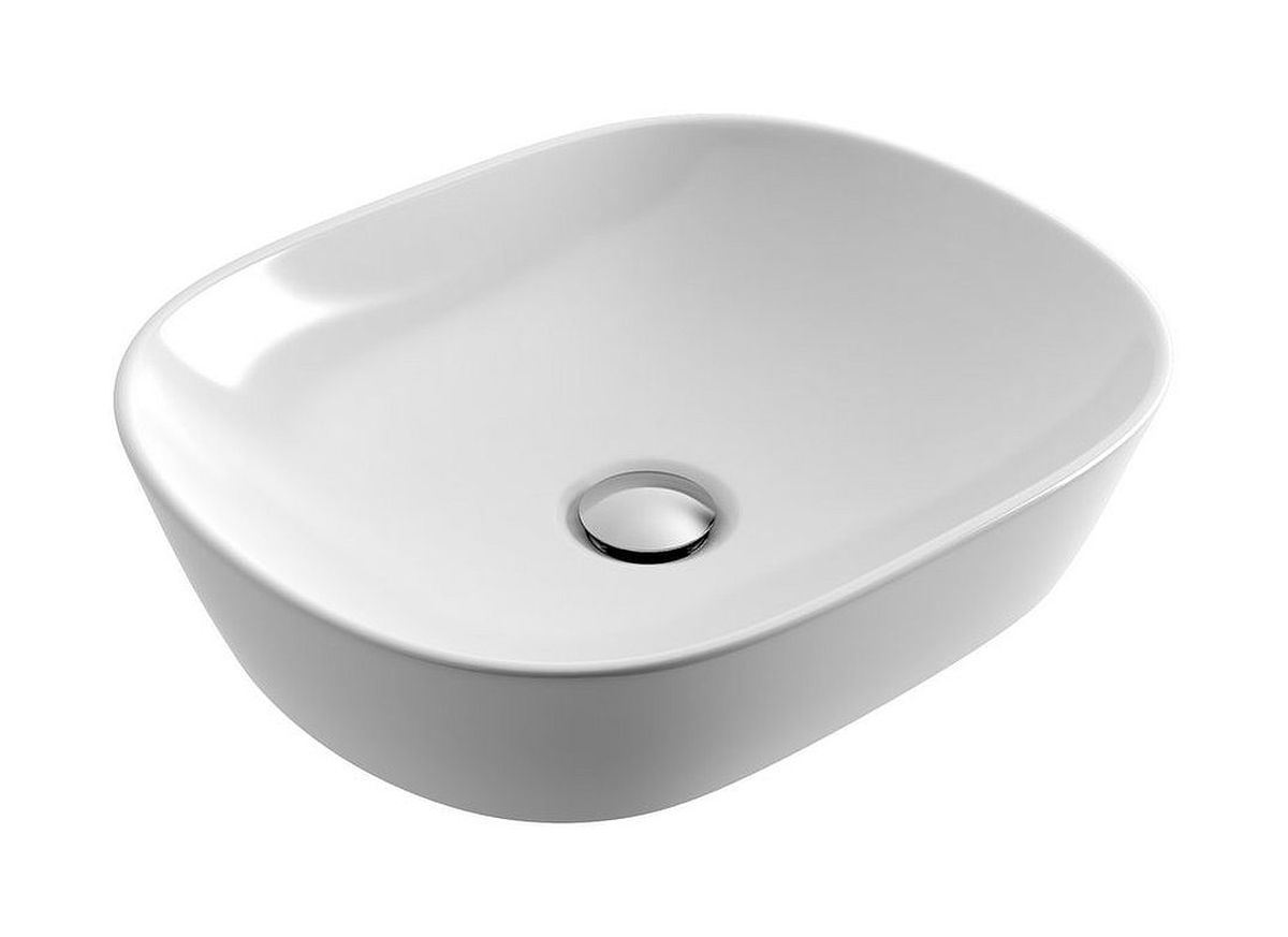 Actima Jima lavabo 46.5x37.5 cm ovale à poser blanc CEAC.2001.465.WH