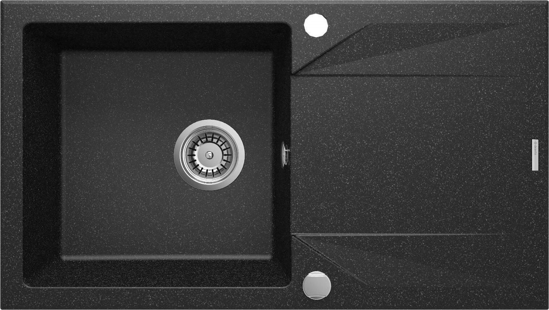 Deante Evora évier en granit 78x44 cm gris/graphite/onyx ZQJ_2113